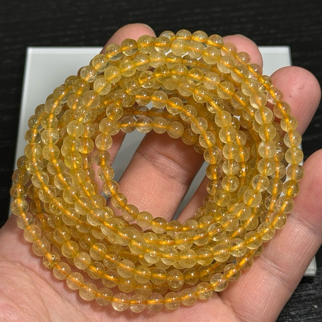 牛老爹 天然金髮晶三圈手珠 5mm 繞三圈手鍊