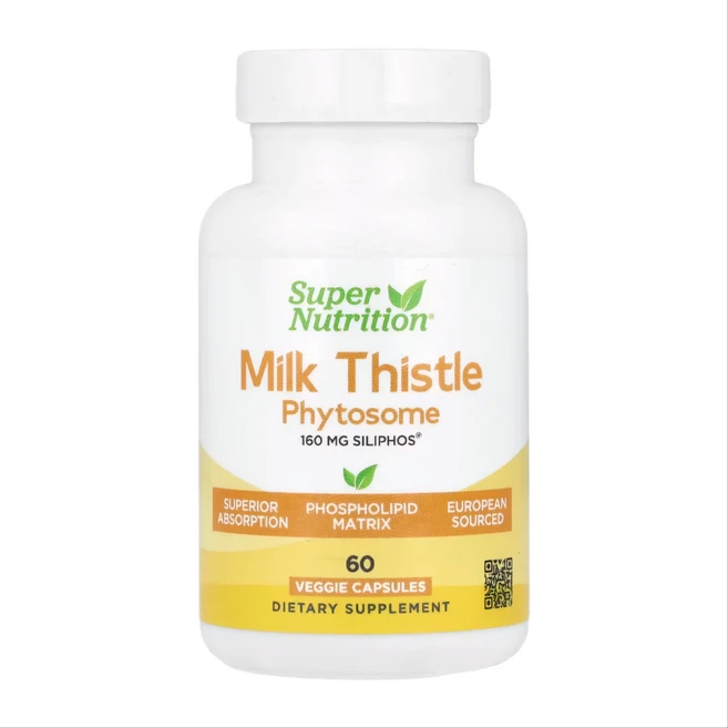 수퍼뉴트리션 밀크씨슬 파이토솜 160mg 식물성 캡슐 60정, 1개 - 쿠팡