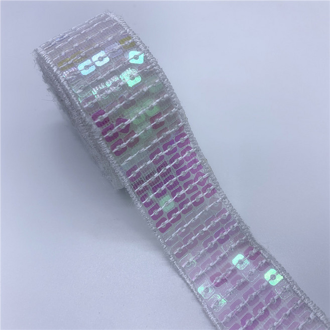 25mm 스팽글 리본 레이스 트림 장식 조각 바느질 패브릭 드레스 옷 머리 신부 웨딩 액세서리 2 야드/5 야드/묶음, 5 yards, 05, 1개