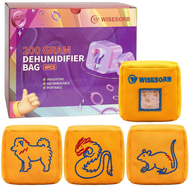 재사용 가능한 실리카겔 제습제인 Wisesorb 2 LBS 블루에서 핑크까지 실리카겔 비드 표시, 800 Gram