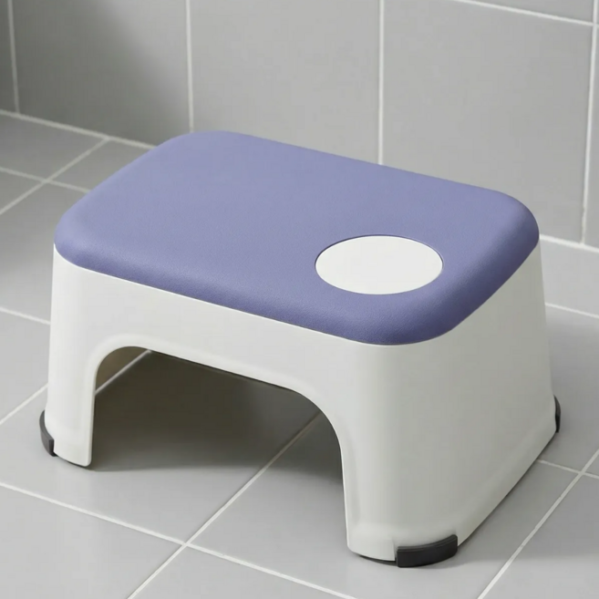 더트롱 다용도 논슬립 스툴 욕실의자, 네이비