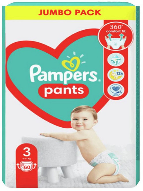 데코마당 유로 베이비드라이 팬티형 기저귀 pampers 바우처, 3단계, 124매