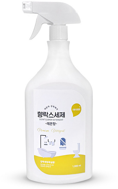 퍼굿 향 락스 세제 욕실 화장실 청소용 세정제 스프레이 레몬향 1000ml, 1개, 단품