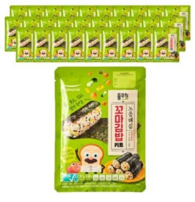 풀무원 노을 해심 꼬마김밥 키트, 39.7g, 30개