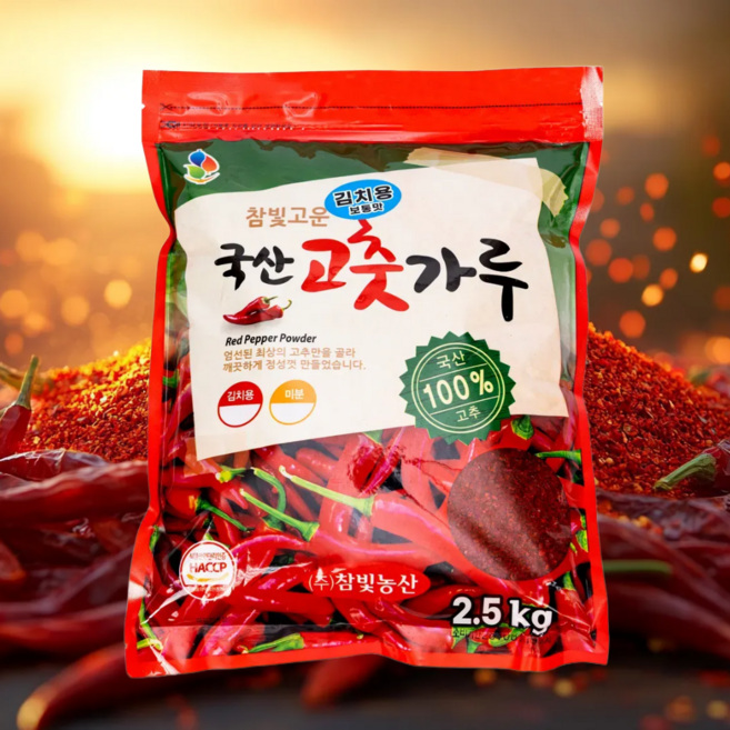 참빛농산 국내산 25년 태양초 햇 고춧가루 김치용, 1개, 2.5kg