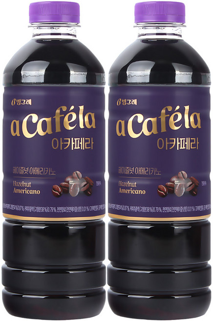 아카페라 올데이 헤이즐넛 아메리카노, 1L, 6개