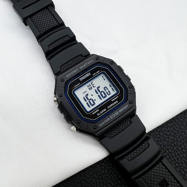 심플 디지털 손목 시계 군인 군용 훈련소 캐쥬얼 베이직 남자 방수 전자 케이스