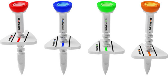 엑스넬스 컨트롤 골프티 4종, 레드 + 블루 + 오렌지 + 그린, 1세트