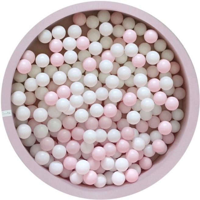 소아베 볼풀공(국산LDPE소재/KC인증), 화이트+핑크(200개), 1개