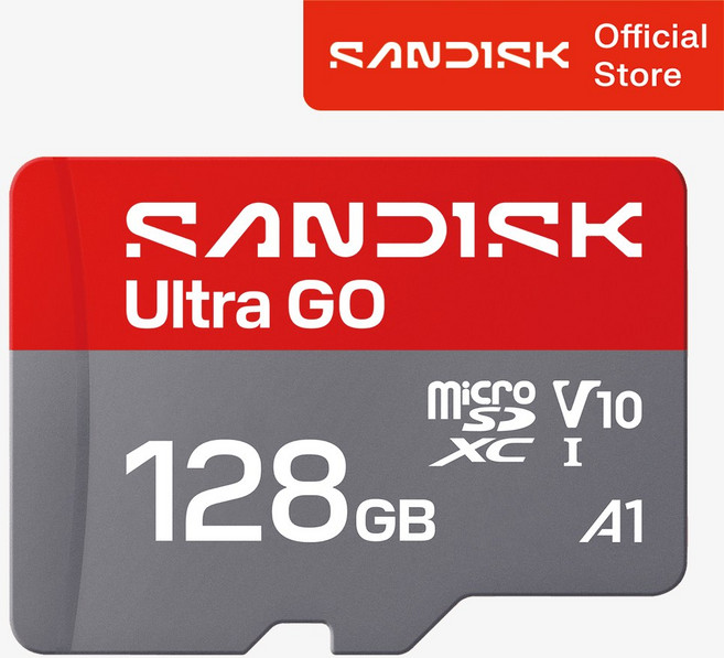 샌디스크 마이크로 SD카드 ULTRA GO A1 닌텐도 홈캠 블랙박스 메모리, 1개, 128GB