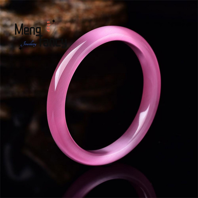 천연 옥팔찌 고양이 녹색 핑크 색상 넓은 뱅글 절묘한 우아함 럭셔리 패션 주얼리 12 25mm, 07 12mm, 한개옵션2