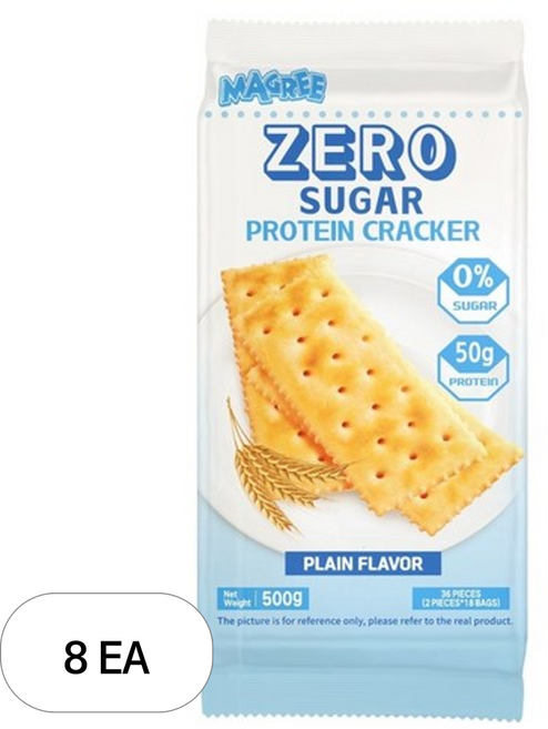 매그리 제로 슈거 프로틴 크래커 플레인맛, 500g, 8개