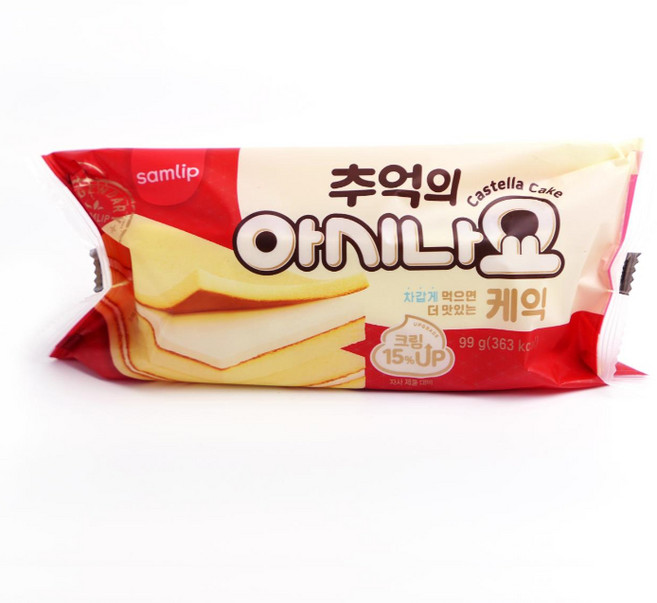 삼립 추억의 아시나요 카스테라 샌드 케익 빵, 100g, 1개