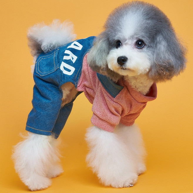 도그아이 애견용 스탠다드 올인원 팬츠, 핑크색, 1개