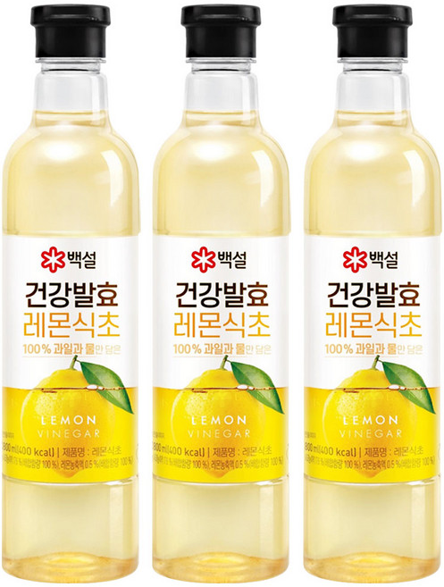 백설 건강발효 레몬식초, 800ml, 3개