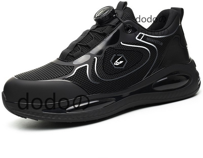 防潑水鋼頭安全鞋 旋轉紐扣式工作鞋 防砸防刺穿 懶人工作鞋 輕便舒適