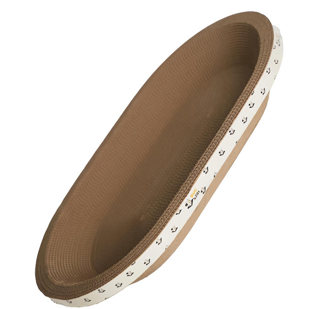 멍냥이노리터 고양이 특대형 타원형 스크래쳐, 우드, 1개