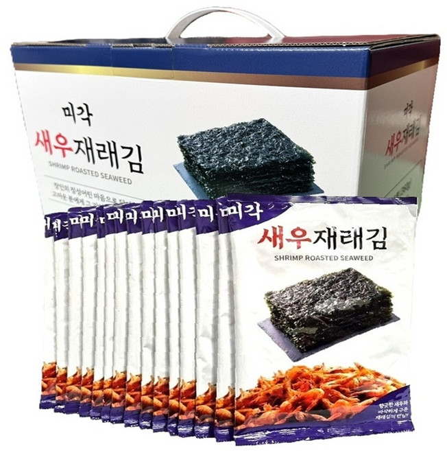 [미각] 구운김 조미김 구운재래김 새우김 선물세트 15봉 360g, 1개