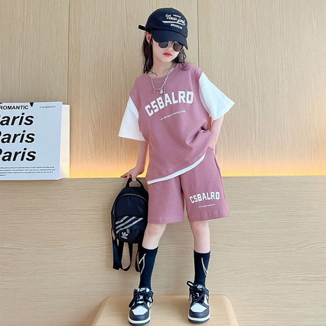 인싸모여 여아동 여름옷세트 반팔+반바지세트