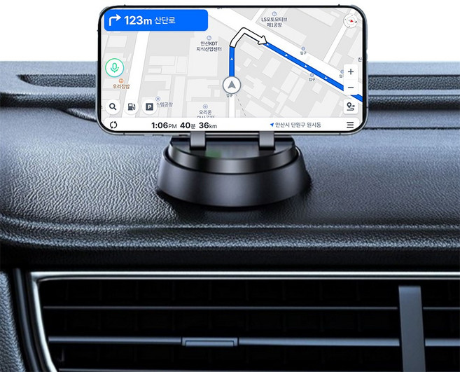 에이덤스 차량용 핸드폰 거치대 대쉬보드 거치형 휴대폰 스마트폰, 블랙, 1개