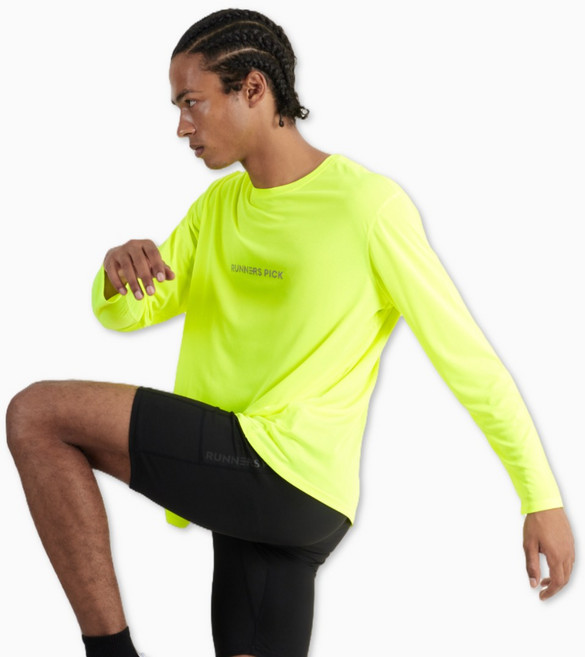 러너스픽 남성 여름 러닝 긴팔티 기능성 쿨메쉬 티셔츠 냉감 스포츠 긴팔티셔츠
