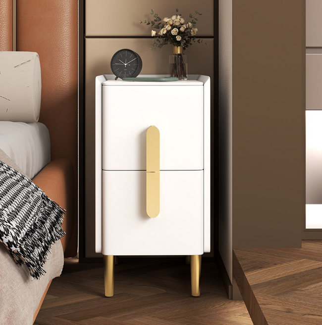 귀여운 소형 침대 협탁 아이방 침실용 서랍장 선반 수납장, 1개, 흰색