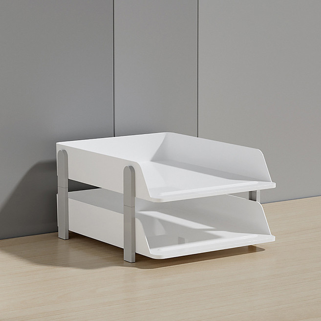 레디박스 오픈형 데스크 파일 서류정리함, 2단, 그레이