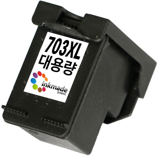 HP703 대용량 재생 잉크 Deskjet F735 K109A K209A D730, 1. HP703 대용량 검정재생잉크, 1개