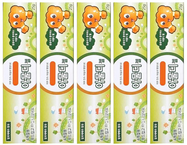 알로에베라 모기물린데 어린이전용 아물디 키즈젤, 25g, 5개