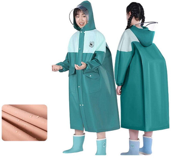 HANQI 中大童 EVA 連體雨衣
