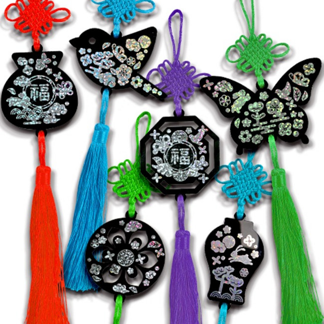 전통 자개 노리개 복주머니 만들기 방과후수업 엄마표미술놀이 돌봄 창의 유치원, 제비