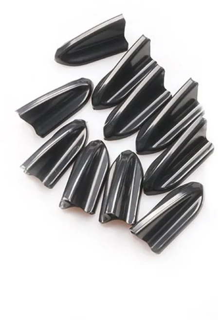 유니버설 블랙 자동차 용품 수리 조각 자동차 꼬리 장식 범퍼 상어 지느러미 블랙 윈드 나이프 자동차, 02 10PCS  black