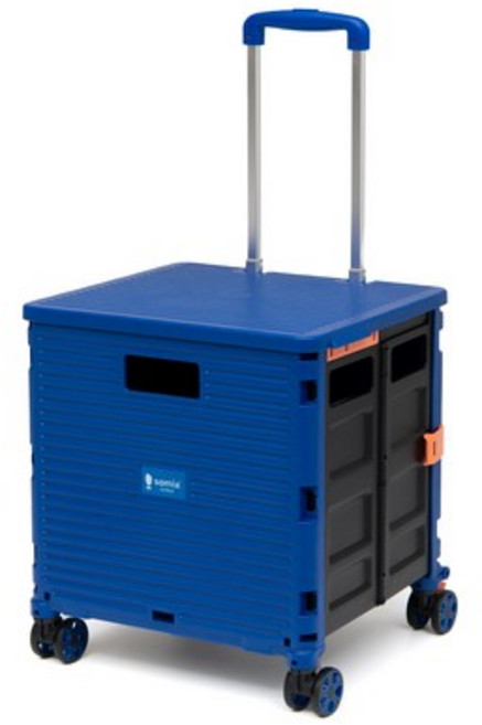 소미아 만능 접이식 스피너 카트, blue, 1개