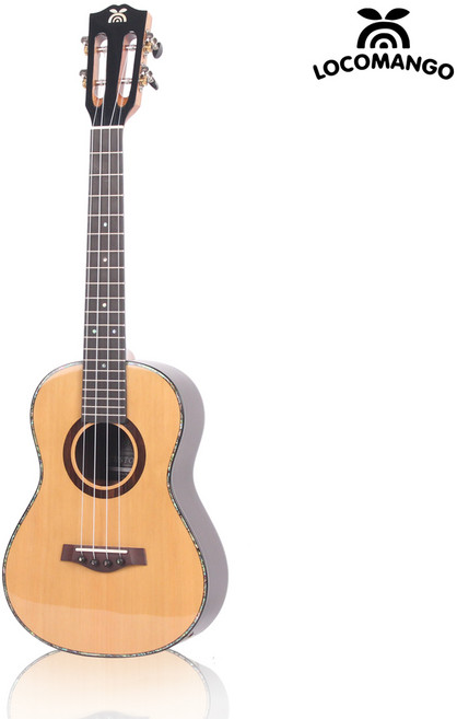 로코망고 우쿨렐레 CUSTOM S CEDAR 테너 올솔리드 시더 인디언로즈우드 유광 국산, 1개