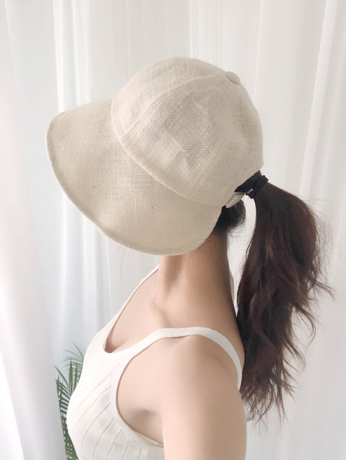 여성 린넨 버킷햇 야구 볼 캡 모자