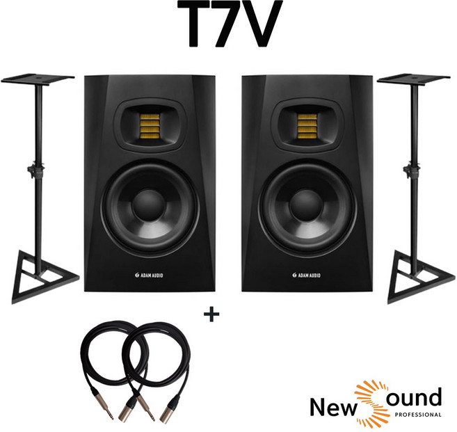[뉴사운드] 정품 ADAM AUDIO T5V T7V T8V + 스탠드 케이블 패키지 5인치 7인치 8인치 / 홈레코딩 녹음 모니터 스피커/ 아담오디오, T7V+스탠드+케이블