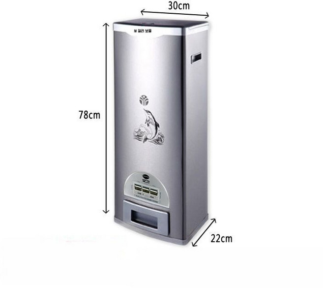 빌트인쌀냉장고 쌀장고 내장형 쌀냉장고 벌레차단 가정용 방습 진공 보관, E. 실버 30KG/30x22x76, 1개