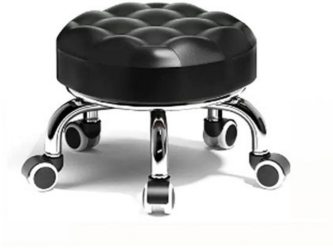 회전의자 앉은뱅이 회전의자 엠보 이동의자 블랙, 1개