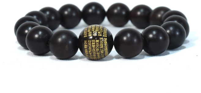 벽조목 반야심경 모주 합장주 팔찌 불교팔찌 소원성취(13mm), 1개
