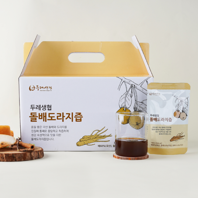 두레생협 국산 돌배도라지즙 (110miX30팩) 도라지배즙