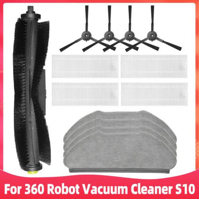 로봇 진공 청소기 메인 사이드 브러시 헤파 필터 걸레 교체 예비 부품 액세서리 360 S10 X100 맥스에 적합, 03 Set L, 한개옵션1