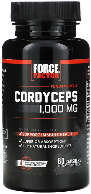 Force Factor 펀더멘탈 동충하초 캡슐 60정 FOA-01523, 1개 - 쿠팡