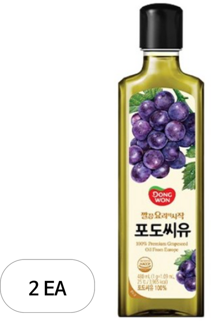 동원 포도씨유, 480ml, 2개