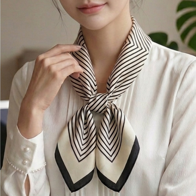 너그레 쁘띠 실크 스카프 고급 1P