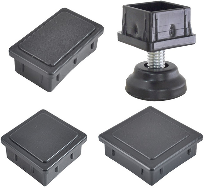 명가철물 파이프캡 PVC 사각캡 파이프 마개 각관 각속 마감캡, 검정, 1개