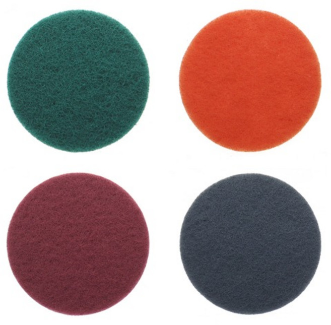 원형 수세미 6인치 150mm 사포 패드 광택 녹제거, 1개, 레드 (400)