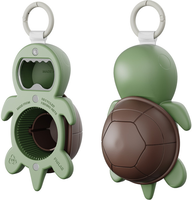 거북이 보틀 오프너 다용도 병따개 만능 오프너 휴대용 병따개 페트병 따개, 키링타입, 1개, 초코나무