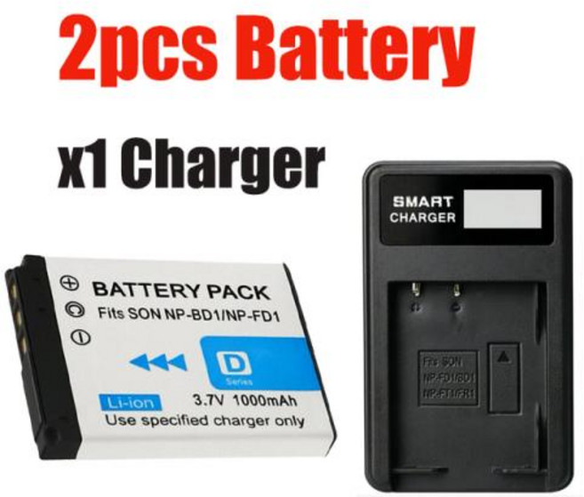 NPFD1 NPBD1 NP BD1 FD1 카메라 리튬 이온 배터리 소니 DSC T300 TX1 T900 T700 T500 T200 T77 T900 T90 용 1000mAh, 6) 2 pcs with Charger, 3) 5 Battery