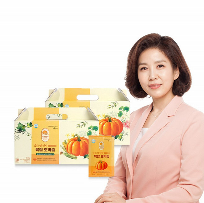 호박즙 베타카로틴 늙은 단 호박 차 우엉 백봉령 주스 쥬스 30포 2박스, 2.4L, 1개