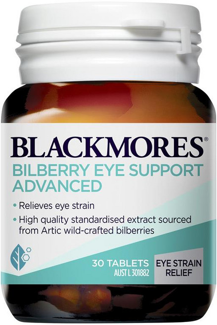 블랙모어스 빌베리 아이 서포트 어드밴스드 타블렛, 30정, 1개